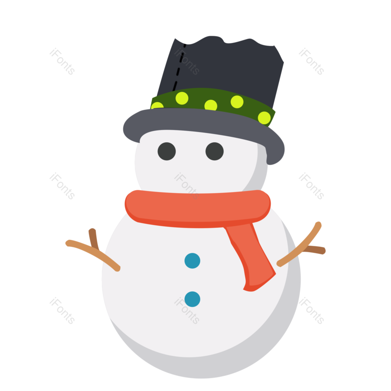 小雪图片,立冬元素,下雪PNG,雪人免抠素材